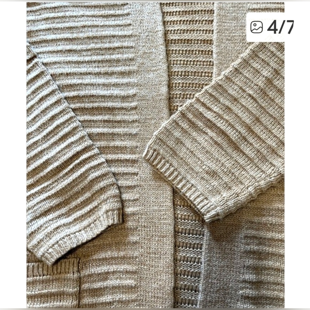 Apt. 9 Long Open-Front Ribbed Cardigan Camel Tan - Picture 4 of 7